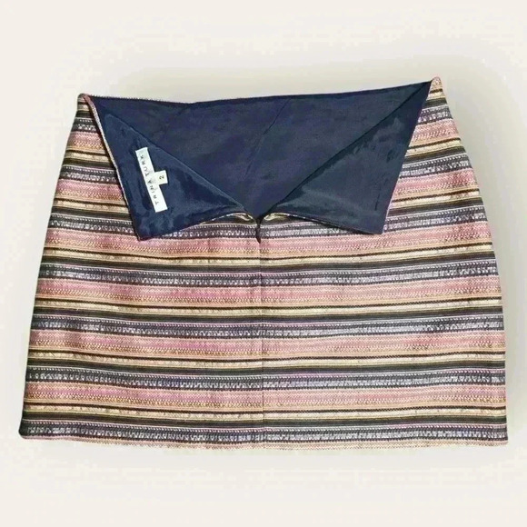 NWOT Trina Turk Mini Skirt Size 2 Colorful Vibrant Striped | Made in California - Picture 5 of 12